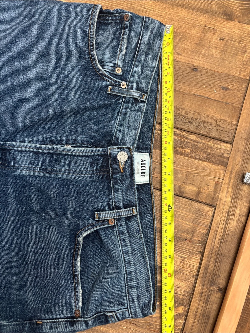 Agolde wide leg raw hem jeans - Picture 8 of 12